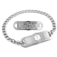 thumbnail image 1 of MedicEngraved Stainless Steel Custom Medical Alert Bracelet - 5mm Curb Link, 1 of 7
