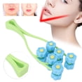 thumbnail image 4 of Face Roller, Double Clips Comfortable Handle Flower Type Massage Roller Flower Appearance Concave Convex Particles ABS Material  For Arms For Legs For Face Blue, 4 of 8