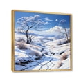 thumbnail image 2 of Designart "Solitude Amidst Winter s Snow IX" Landscapes Floater Framed Wall Art Living Room, 2 of 7