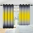 thumbnail image 6 of Nanqianyi Ombre Blackout Curtains Yellow Grey Black Gradient Curtains for Living Room Bedroom, Thermal Insulated Grommet Drapes 2 Panels 42''Wx96''L, 6 of 8