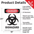 thumbnail image 2 of Portrait Biohazard OSHA Danger Aluminum Sign 24 Inch x 18 Inch - 5 Pack, 2 of 8