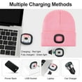 thumbnail image 3 of Zukuco LED Beanie Hat with Light, USB Rechargeable Knit Headlight Cap, Warm Winter Gifts for Men Women Outdoor Hiking, Camping, 3 of 7