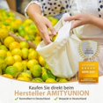 thumbnail image 2 of 25 X 30 Cotton Cloth Bags Set Of 10 Pieces - Drawstring Bags Bread Bags Fruit And Vegetable Bags - Storage - Shopping Nets Vegetable Net Diy Sustainab, 2 of 5