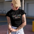 thumbnail image 2 of Lazy Lake Day, Summer Vacation Themed Merch Gift, Navy Blue T-Shirt, Large, 2 of 5