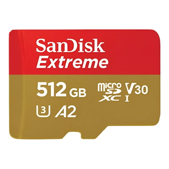 SanDisk 512GB Micro SDXC UHS-I Extreme Flash Memory Card with MicroSDXC to SD adapter