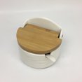 thumbnail image 4 of 1 Set Ceramic Seasoning Jar Dispenser Container Containers with Lids Metal Serving Spoons Food Canister Containers Jar Seasoning Bottle Box Seasoning Container Condiment Container, 4 of 5