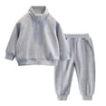 thumbnail image 6 of NAISIBABY Boys Outfit Sets, Thickened Long-Sleeve Top + Jogger Pants with Functional Pockets 2PC Fall-Winter Set Gray Size1, 6 of 9