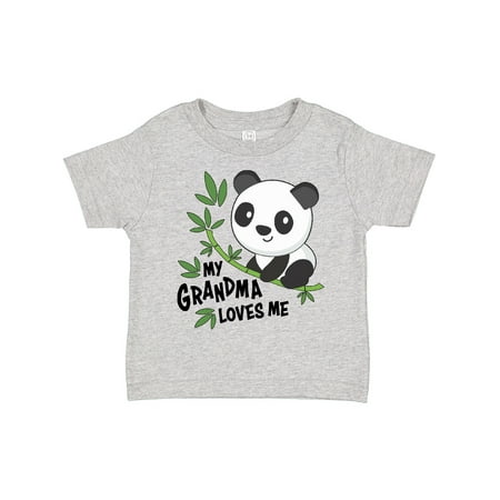 

Inktastic My Grandma Loves Me- Cute Panda Gift Toddler Boy or Toddler Girl T-Shirt