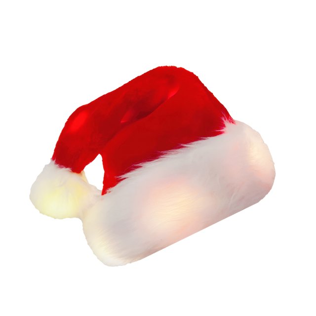 Kearding Sombrero de Papá Noel de terciopelo para Navidad, ropa de invierno suave y cómoda, sombreros de Papá Noel no tejidos Kits de decoración para fiestas Blanco Cálido Infantil