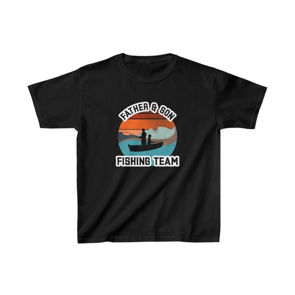 Father and Son Fishing Team" Kids T-Shirt - Father's Day Gift!