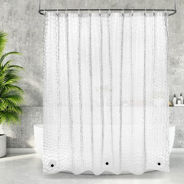 Bath Bliss Acrylonitrile Styrene Double Sided Shower Curtain Hooks, Clear  (12 Count)
