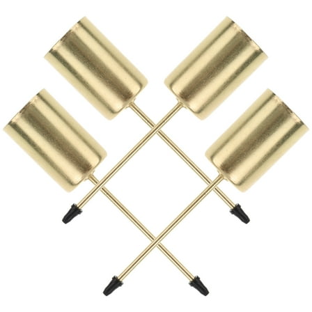 HOMEMAXS  4 Pcs Candle Holder with Stake Vintage Decor Decorations Topper Golden
