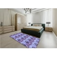 thumbnail image 4 of Ahgly Company Indoor Rectangle Patterned Purple Mimosa Purple Area Rugs, 3' x 5', 4 of 6