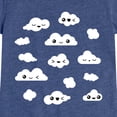 thumbnail image 3 of Instant Message - Kawaii Clouds Fitted Short Sleeve Graphic T-Shirt, 3 of 6
