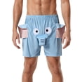 thumbnail image 1 of WILLBEST Pantalones Cortos de Lino Holgados de 5 Pulgadas para Hombre, Pantalones Casuales de Playa, Pantalones Ligeros de Verano, 1 of 6