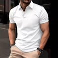 thumbnail image 4 of 2 Buttons Short Sleeve Golf Shirt for Men Moisture Wicking Breathable Performances Dry Fits Collared Mens Polos Shirt Deep Blue, 4 of 4