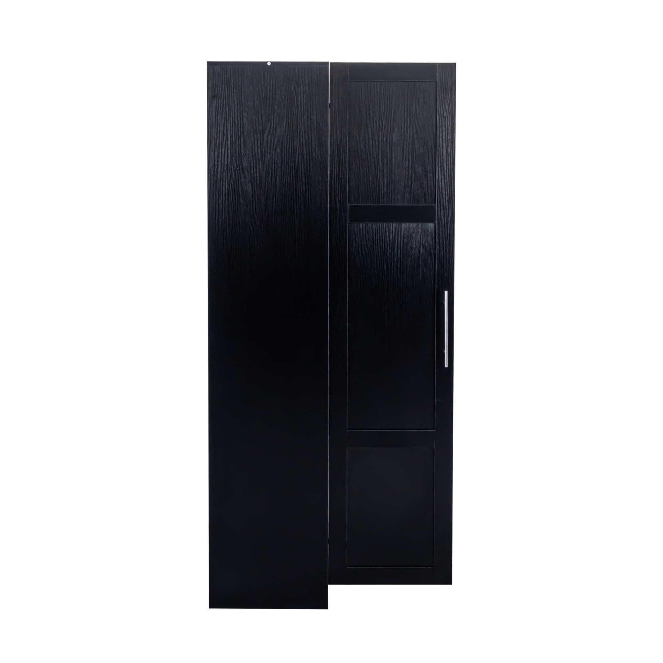 Noble House Divine 70.87" Wall-Mounted Storage Cabinet, Bathroom Stackable Tower, Minimal Slim Design, Black