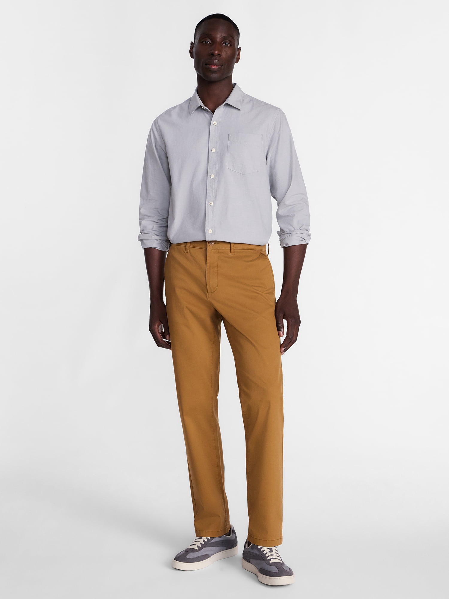 George Men's Poplin Shirt with Long Sleeves, Sizes S-3XL, LT-4XLT, 2XB-6XB