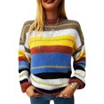 thumbnail image 4 of Fridja Tops à Épissure de Couleur Contrastée Automne et Hiver pour Femmes, 4 of 5