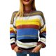thumbnail image 4 of Tops de empalme de contraste de color de manga larga de otoño e invierno para mujer Fridja  fksj1957, 4 of 5