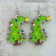 thumbnail image 4 of Árbol de Navidad Luces Pendientes de Madera Conjunto con Santa Claus Enano Muñeco de Nieve Colgantes, Aleación Acrílico Ligero Regalo de Fiesta para Mujeres, Niña, 4 of 4