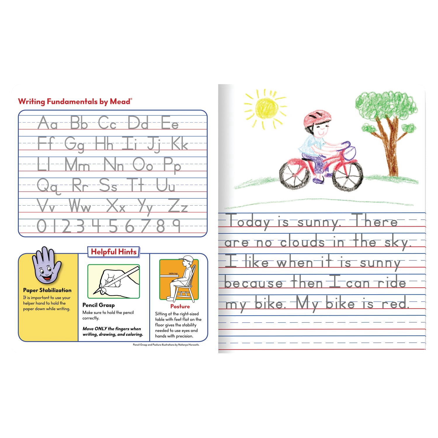 Mead Primary Journal Half Page Ruled, 100 Sheets Per Book, Pack of 6