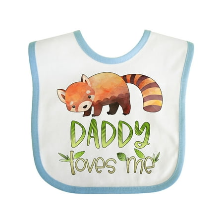 

Inktastic Daddy Loves Me Cute Red Panda Gift Baby Boy or Baby Girl Bib