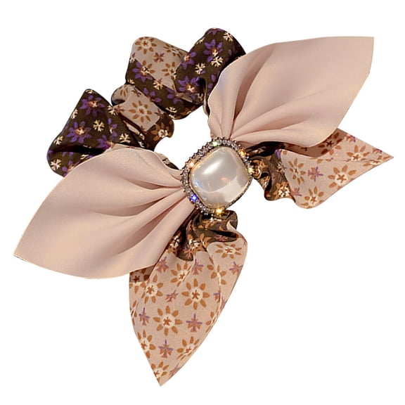 STRANDCHIC Durable Khaki Fabric Hair Scrunchies Elastic Hair Rings for Comfortable Home Use Accessories