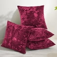 thumbnail image 4 of Home Soft Things Crushed Velvet 4 Piece Throw Pillow Cover Set - Garnet - 20" x 20", 4 of 6