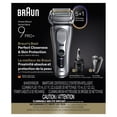 thumbnail image 3 of Braun Series 9 PRO+ Electric Razor for Men, Electric Foil Shaver, with Precision Trimmer, Pro SensoAdapt, 6in1 SmartCare Center, Travel PowerCase, 9677CC, Silver, 3 of 18