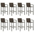 thumbnail image 2 of vidaXL 9 Piece Garden Bar Set Brown Poly Rattan, 2 of 5