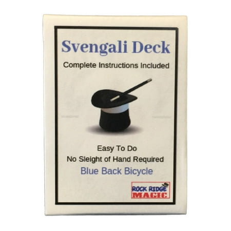 2 Blue Deck - Bicycle Svengali Deck - Choose Your Color - Different Force Cards (Blue, 1 Pack (2 Decks))