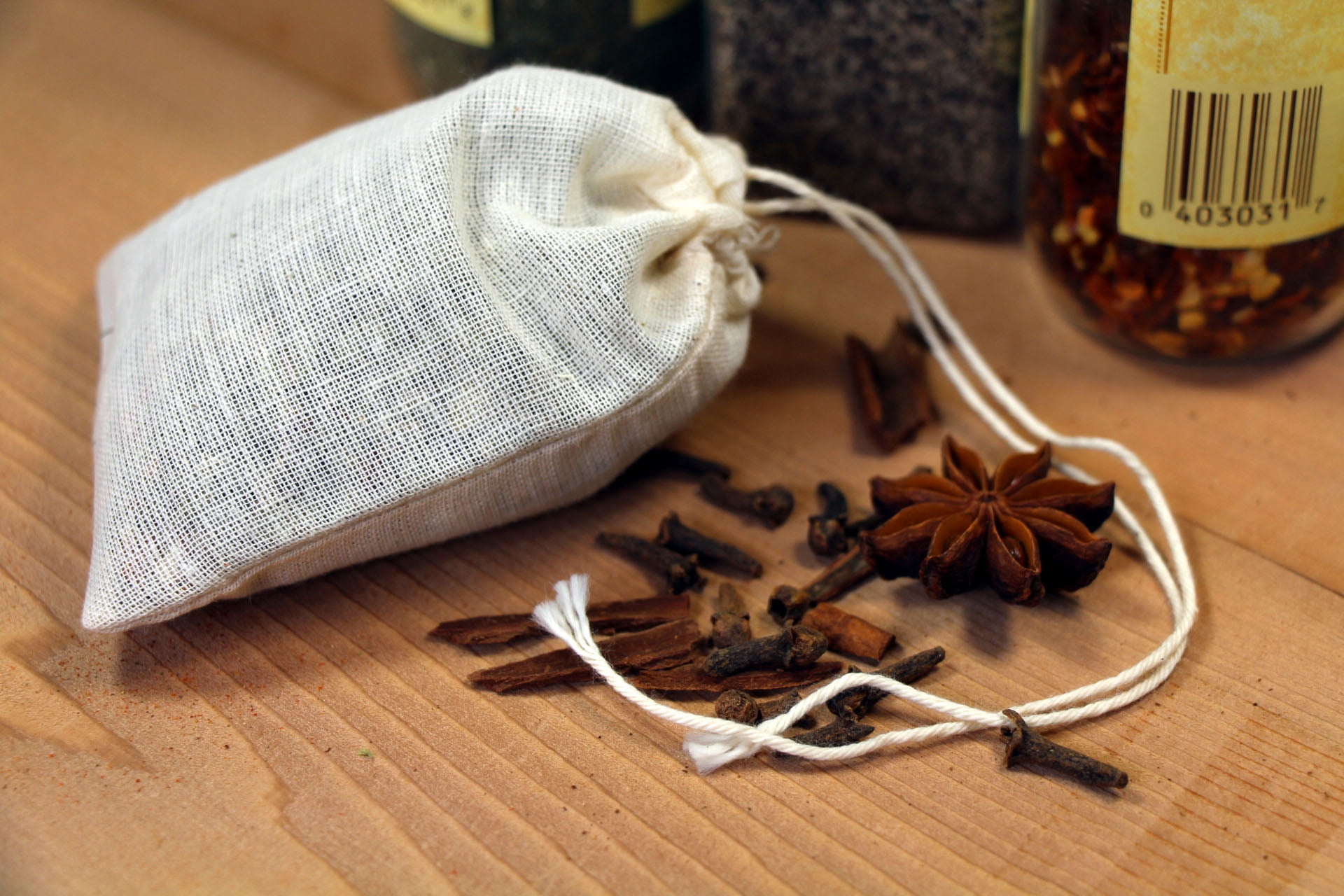 Majestic Chef Spice Bags with Drawstring tops for holding Bulk Tea and