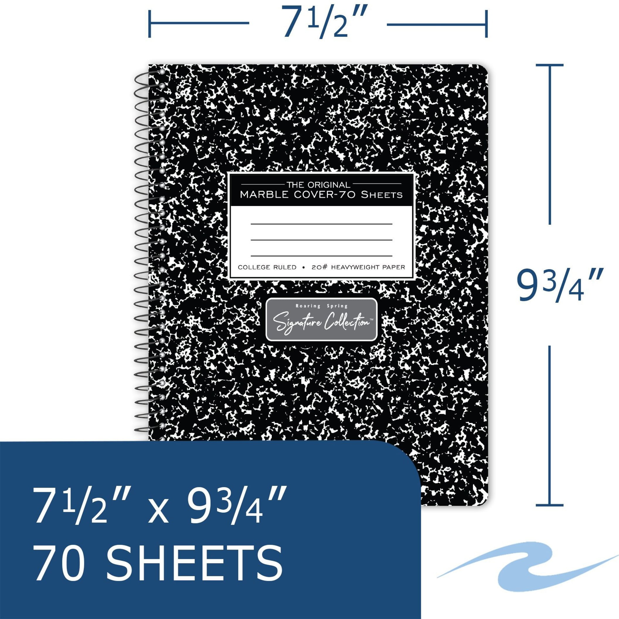 Roaring Spring Spiral Undated Student Weekly School Planner Book, 1 Case (24 Total), 11" x 8.5" 45 Sheets