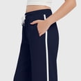 thumbnail image 5 of Girls Baggy Sweatpants Straight Leg Drawstring Athletic Pants Elastic Waist Striped Joggers Loose Soft Stretchy Trousers, 5 of 7