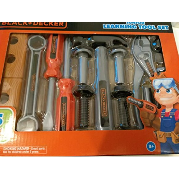 Black & Decker Jr. Learning Tool Set (15-Piece) B & D Tools and Accessories Just Like Daddys