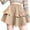 Khaki, variant on WRKEKC Mini Skirts for Women, Summer Skirts for Women, Women's Summer Solid Color Tiered Elastic High-Waisted Casual Corduroy Cake Skirt