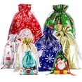 thumbnail image 1 of Bolsas de regalo con cordón navideño G2PLUS, 20 unidades, 5 tamaños, 1 of 7