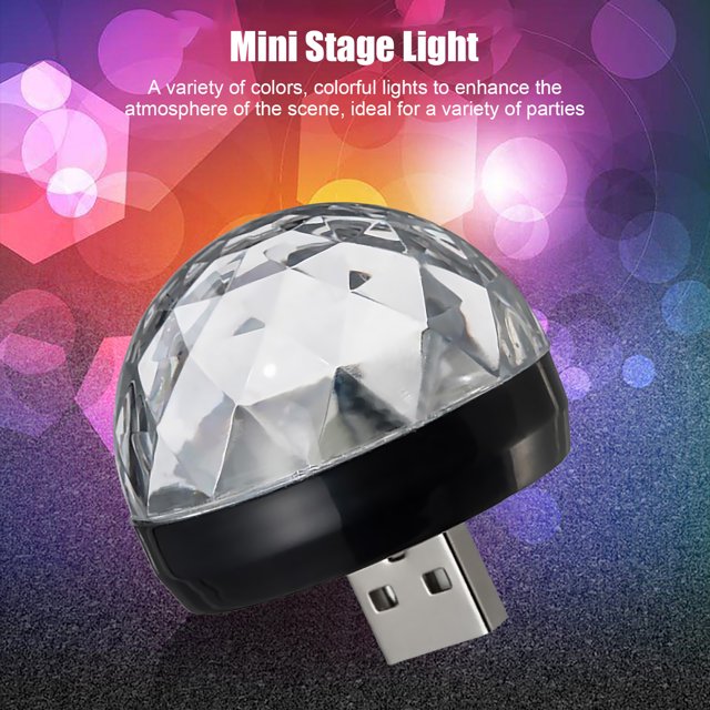 Mini Bola de discoteca LED portátil con USB lámpara de fiesta Tmvgtek en casa proyector de decoración de Navidad espejo giratorio Bola de discoteca