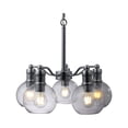 thumbnail image 5 of Chloe Lighting Wacian 5-Light Glass Metal Hanging Chandelier in Chrome, 5 of 9