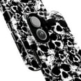 thumbnail image 3 of Black & White Skull Touch Phone Case for iPhone 16 15 14 13 12 11 Pro Plus Mini, Grunge Punk Horror Aesthetic, Dual Layer Protective Halloween Phone Cover, Gift for Goth & Alt Style Fans, 3 of 6