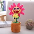 thumbnail image 1 of Dancing Sunflower With Sax 32cm Electronic Singing Toy 60 Songs Swinging Plant zhangyuxiang LED, 1 of 2