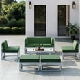 thumbnail image 5 of ELPOSUN Aluminum Patio Furniture Set, 7 Piece Modern Outdoor Furniture with 5in Cushion, Metal Patio Sectional Conversation Sets for Deck, Backyard, Porch(Green), 5 of 9