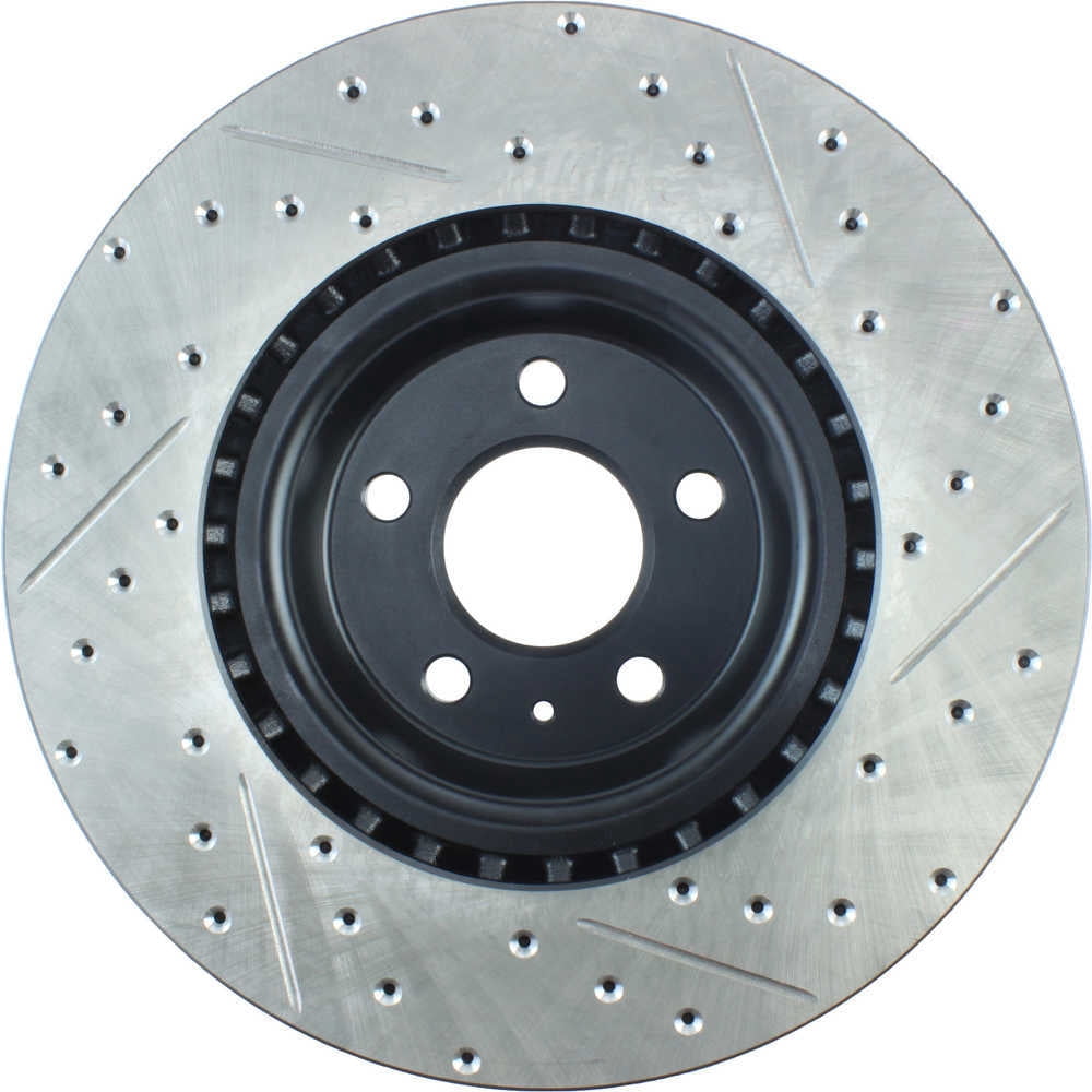 StopTech Slotted & Drilled Sport Brake Rotor Fits select: 2013-2017 AUDI Q5, 2017-2020 PORSCHE MACAN