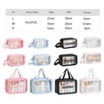 thumbnail image 3 of Large Capacity Toiletry Bag for Women, Thickened PVC Travel Makeup Organizer Pouch, Portable Cosmetic Storage Case with Handle (Small, Black), 3 of 9