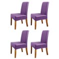 thumbnail image 1 of Labymos Stretch Solid Pu Leather Waterproof Dining Chair Cover Slipcover Removable Washable Short Dining Chair, 1 of 8