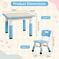 thumbnail image 2 of CazToi Adjustable Kids Table and 4 Chairs Set for Toddler & Kids, 2 of 7