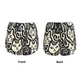thumbnail image 5 of Picia Abstract Cat Faces Pattern Pattern Women's 2 in 1 Athletic Running Shorts High Waisted Workout Casual Gym Sweat Shorts with Comfy Liner Zipper Pockets-Small, 5 of 9