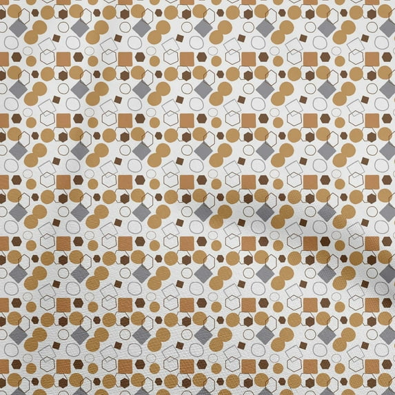 oneOone Viscose Jersey Light Brown Fabric Geometric Quilting Supplies Print Sewing Fabric By The Yard 60 Inch Wide