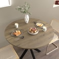 thumbnail image 3 of Miniyam 31.5" Round Dining Table for 2-4, Small Kitchen Table with Wood Top & X-Shaped Metal Legs, 3 of 7